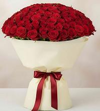 Букет 101 Красная роза Милано в Курманаевка