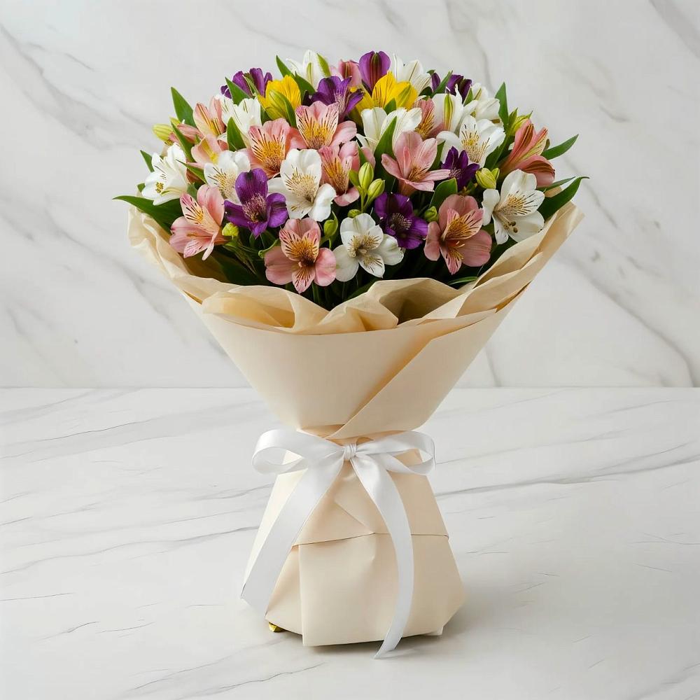 Букет цветов из: Альстромерии в Курманаевка