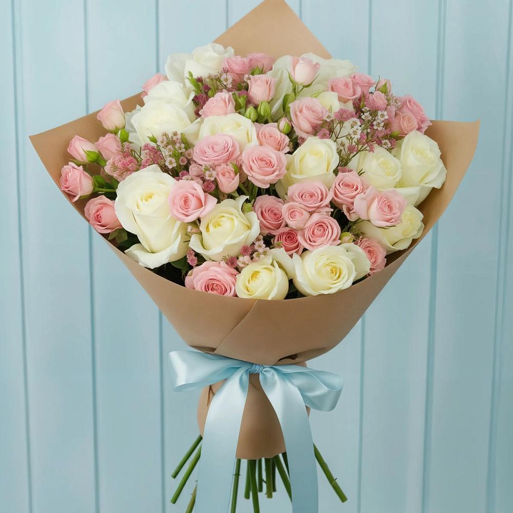 Букет цветов из: Розы в Курманаевка