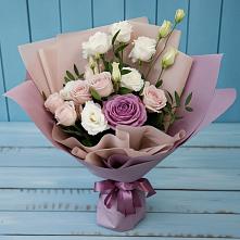 Букет цветов из:  Розы и Лизиантусы #REPLACE_PRED# Курманаевка