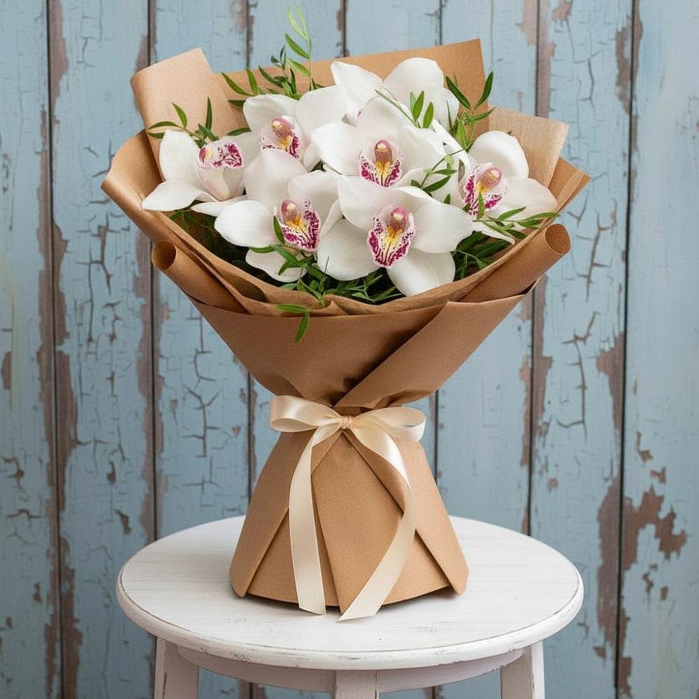 Букет цветов из: Орхидеи и Розы в Курманаевка