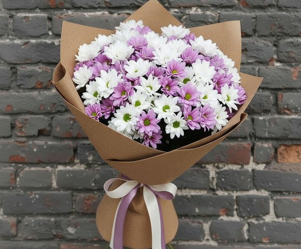 Букет цветов из: Хризантемы в Курманаевка