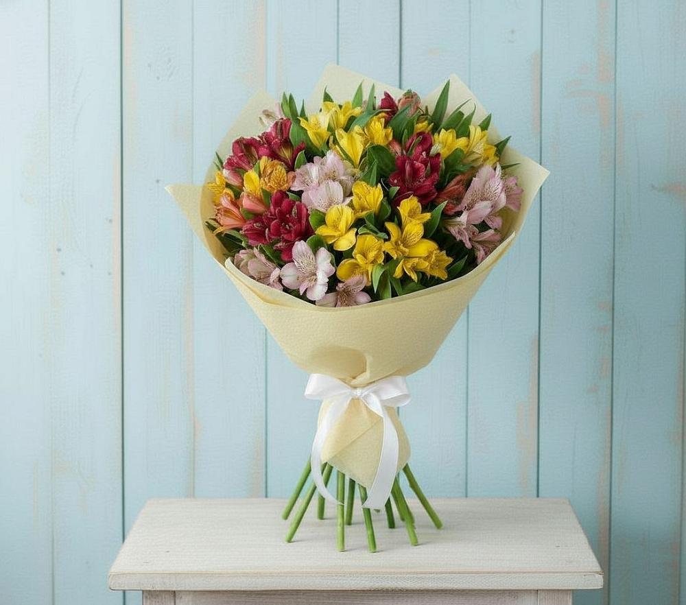 Букет цветов из: Альстромерии в Курманаевка