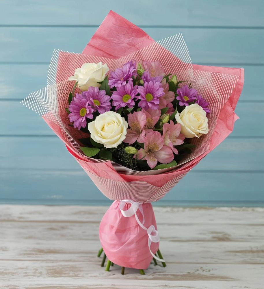 Букет цветов из: Герберы в Курманаевка