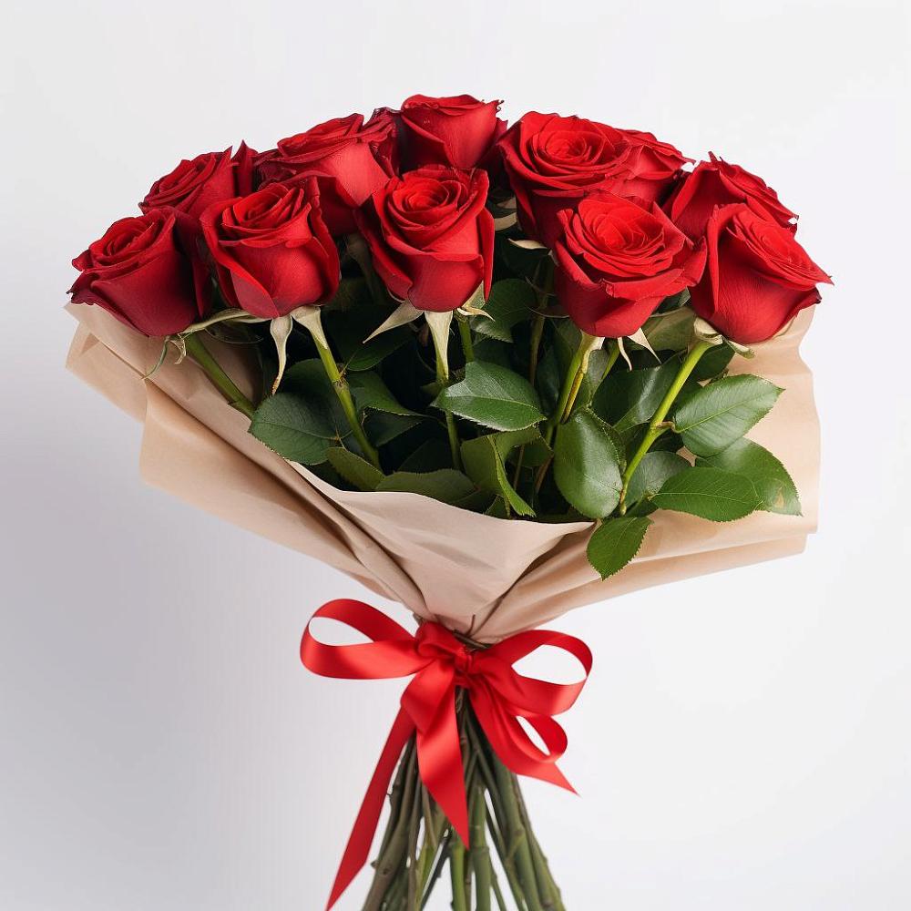 Букет 11 Красных роз Эдлесс Лав в Курманаевка